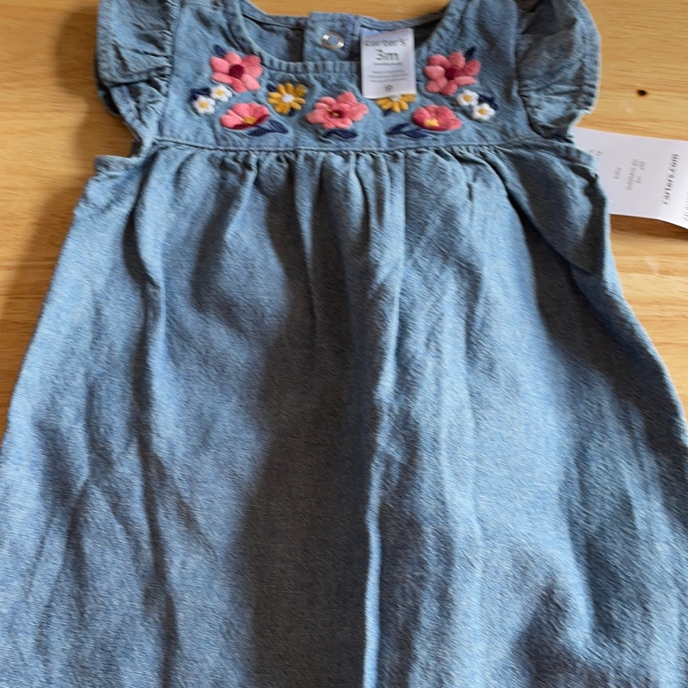 Baby girls denim romper